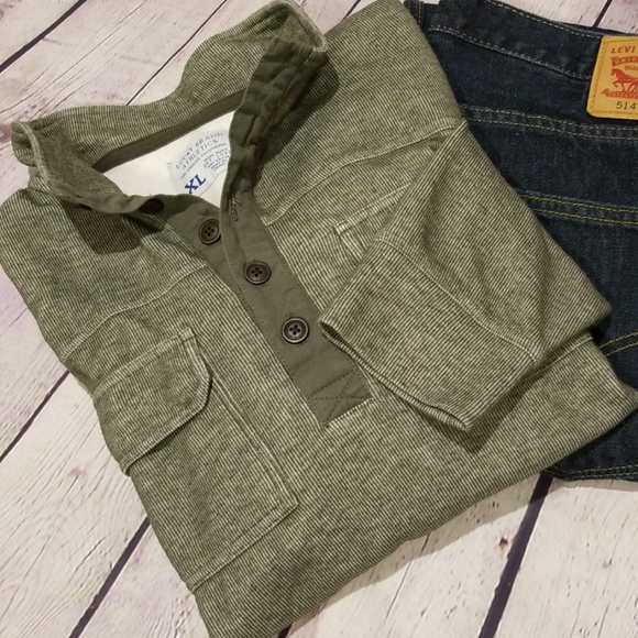 Lucky Brand Other - Lucky Brand Green Quarter Button Thermal